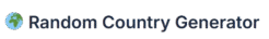 Random Country Generator – Pick a Random Country Instantly